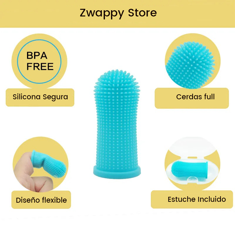 Cepillo Dental Para Perros Dedal Mascotas Silicona X 4 Unidades - Imagen 3