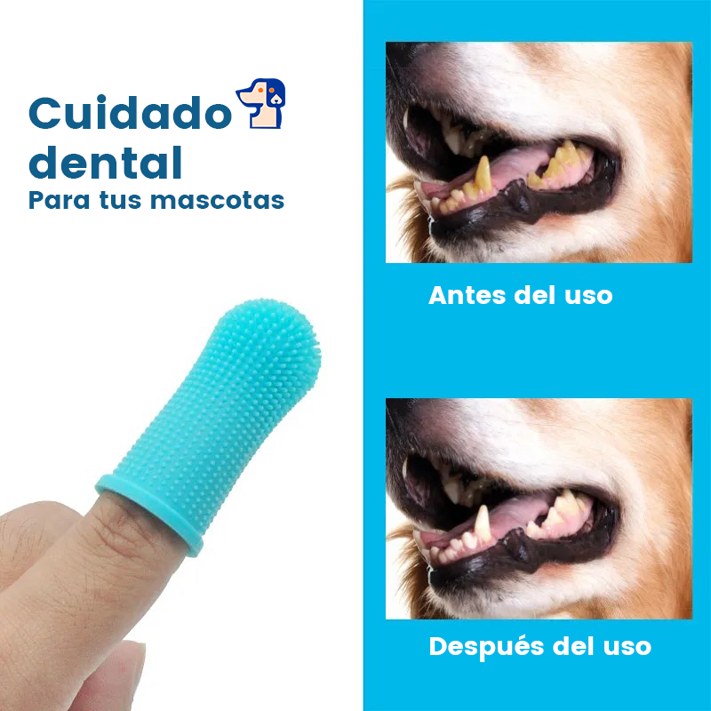 Cepillo Dental Para Perros Dedal Mascotas Silicona X 4 Unidades - Imagen 2