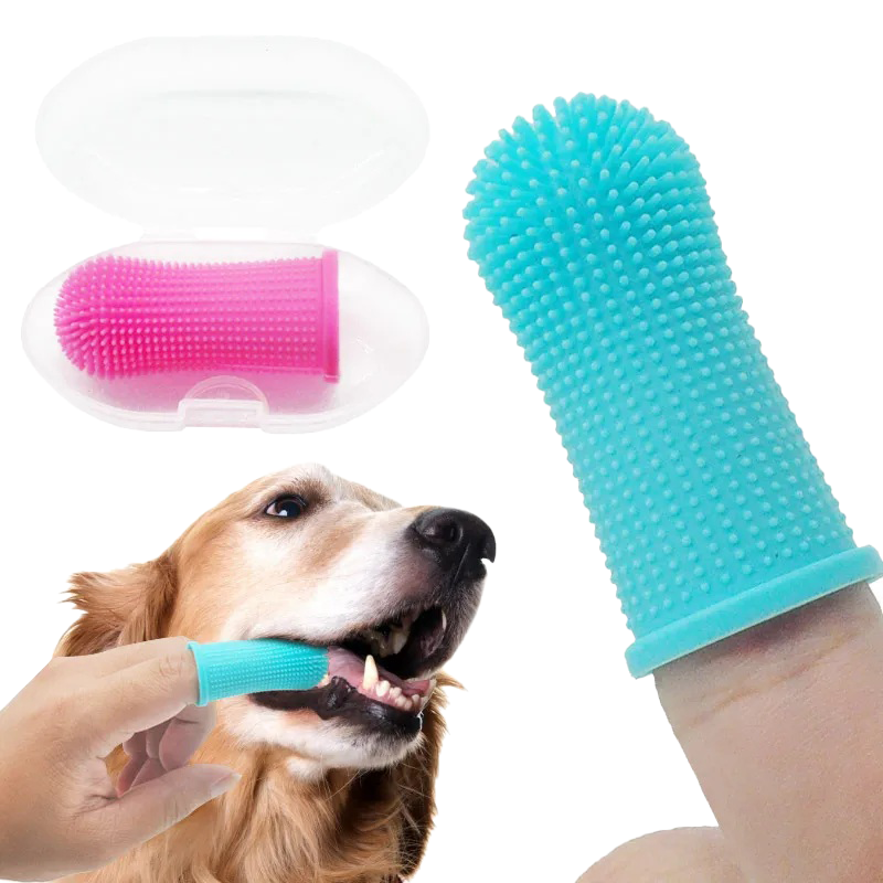 Cepillo Dental Para Perros Dedal Mascotas Silicona X 4 Unidades - Imagen 6